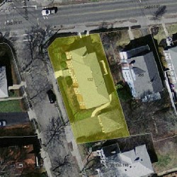 132 Harvard St, Newton MA  02460-2204 aerial view