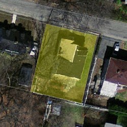 8 Hazelwood Ave, Newton MA  02465-1009 aerial view