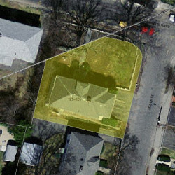 125 Washington Ave, Newton MA 02465-1025 aerial view
