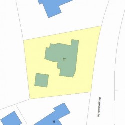 27 Bishopsgate Rd, Newton MA 02459-1346 plot plan