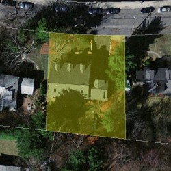 54 Hull St, Newton MA  02460-2140 aerial view