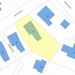 48 Jefferson St, Newton MA 02458-1747 plot plan