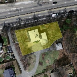 6 Rockland Pl, Newton MA  02464-1215 aerial view