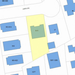 9 Anita Cir, Newton MA 02468-2303 plot plan