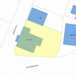 183 Charlesbank Rd, Newton MA 02458-1739 plot plan