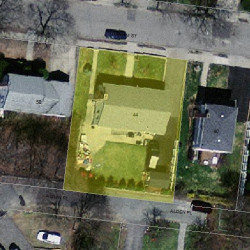 44 Upham St, Newton MA  02465-1520 aerial view