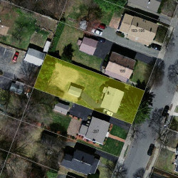 203 Winslow Rd, Newton MA  02468-1713 aerial view