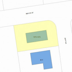 1272 Beacon St, Newton MA  02468-1718 plot plan