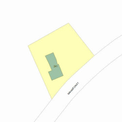 241 Nahanton St, Newton MA 02459-2909 plot plan