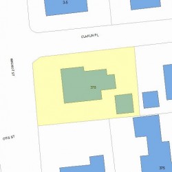 378 Walnut St, Newton MA 02460-1957 plot plan