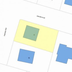 6 Auburn Ter, Newton MA 02466-2504 plot plan