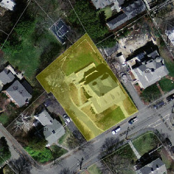 111 Temple St, Newton MA  02465-2313 aerial view