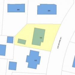 109 Eastbourne Rd, Newton MA 02459-1605 plot plan
