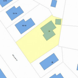 20 Willow St, Newton MA  02459-1932 plot plan