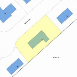 39 Marla Cir, Newton MA  02459-3460 plot plan