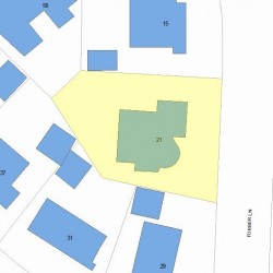 21 Furber Ln, Newton MA 02459-1503 plot plan