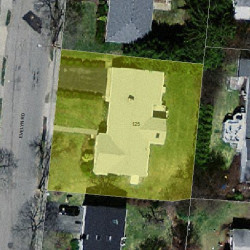 125 Evelyn Rd, Newton MA 02468-1034 aerial view