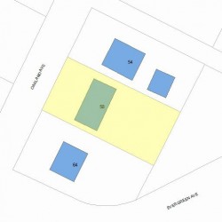 58 Oakland Ave, Newton MA 02466-1728 plot plan
