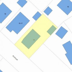 11 Eliot Ave, Newton MA  02465-1708 plot plan