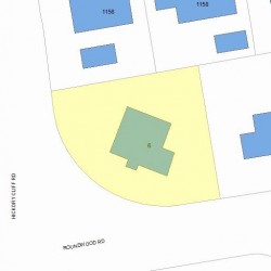 6 Roundwood Rd, Newton MA  02464-1217 plot plan