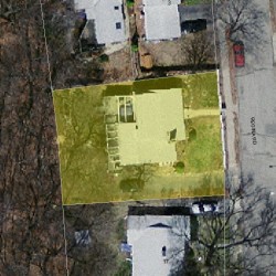 11 Regina Rd, Newton MA  02466-1412 aerial view