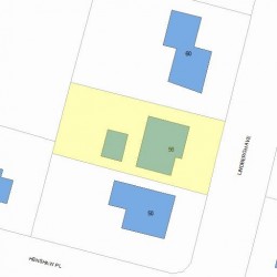 56 Lindbergh Ave, Newton MA  02465-1639 plot plan