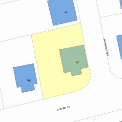 497 Auburn St, Newton MA  02466-1706 plot plan