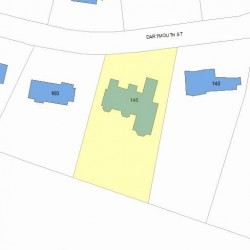 148 Dartmouth St, Newton MA  02465-2839 plot plan