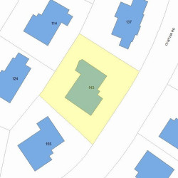 143 Cynthia Rd, Newton MA  02459-2865 plot plan
