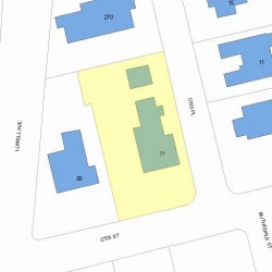 77 Otis St, Newton MA 02460-1828 plot plan