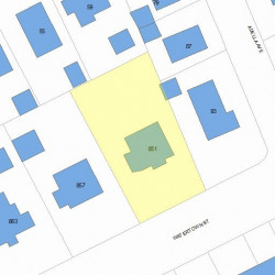 851 Watertown St, Newton MA 02465-2141 plot plan