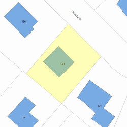 130 Ridge Ave, Newton MA 02459-2536 plot plan