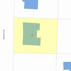 28 Brierfield Rd, Newton MA  02461-2105 plot plan