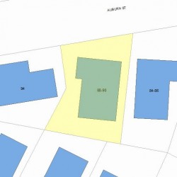 90 Auburn St, Newton MA  02466-2502 plot plan