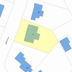 41 Bunker Ln, Newton MA 02465-1726 plot plan