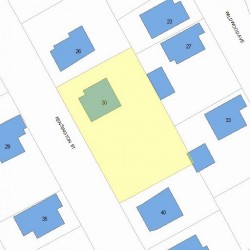 30 Kensington St, Newton MA  02460-1312 plot plan