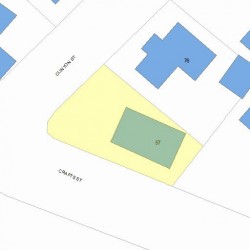 59 Crafts St, Newton MA  02458-1256 plot plan