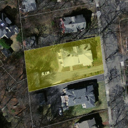41 Gay St, Newton MA  02460-2248 aerial view