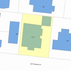 11 Nottingham St, Newton MA  02459-1614 plot plan