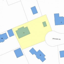11 Crocker Cir, Newton MA 02465-2410 plot plan