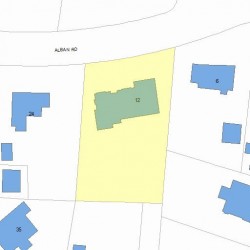 12 Alban Rd, Newton MA 02468-1911 plot plan