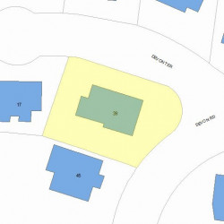 39 Devon Rd, Newton MA  02459-1649 plot plan