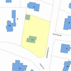 222 Prince St, Newton MA 02465-2918 plot plan
