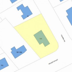 6 Fairway Dr, Newton MA  02465-1713 plot plan