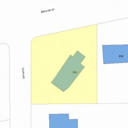 624 Beacon St, Newton MA 02459-2004 plot plan