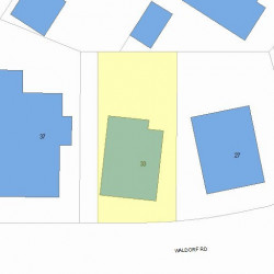 33 Waldorf Rd, Newton MA 02461-1332 plot plan