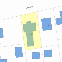 30 Bowers St, Newton MA 02460-1903 plot plan