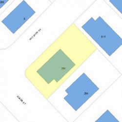 290 Adams St, Newton MA 02458-1455 plot plan
