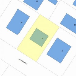 25 Arlington St, Newton MA 02458-2453 plot plan
