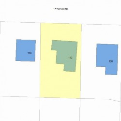 112 Oakdale Rd, Newton MA  02461-1813 plot plan